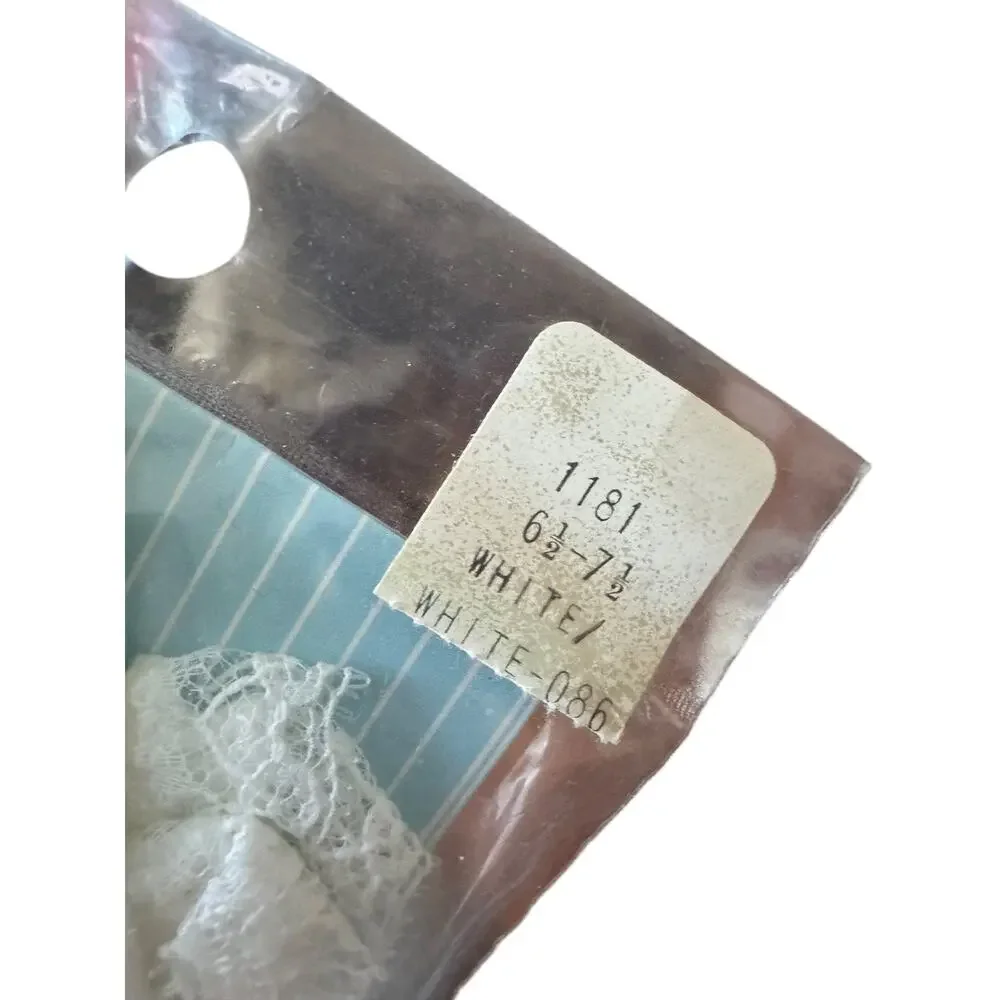 VTG Trimfit Girls White Lace Anklet Socks‎ NIP Sz 6½–7½ Nylon Made in USA